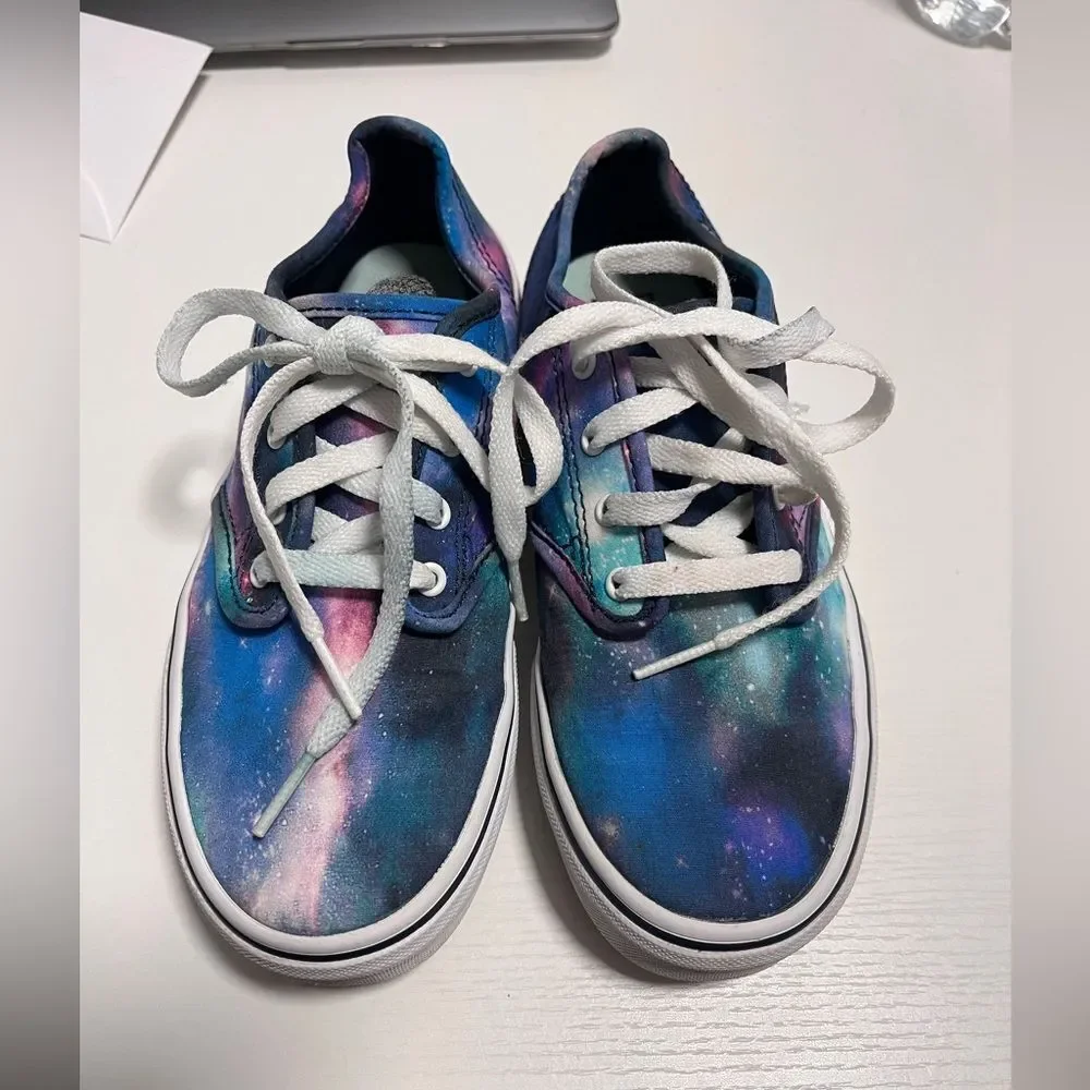 Vans Girl Missy Cosmic Galaxy Celestial Space Purple/Blue Size 3 EU 34